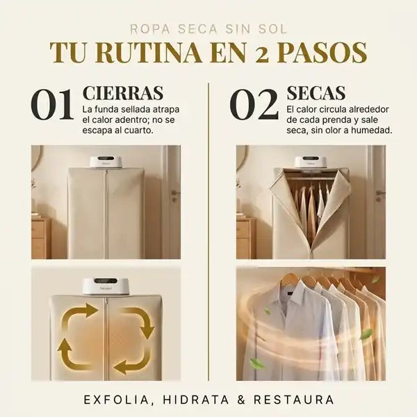 Secadora Ropa Portátil - Ropa seca de verdad