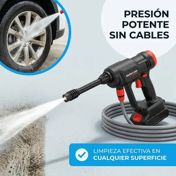 Hidrolavadora Inalámbrica Profesional - Sin cables, sin lavaderos y sin excusas