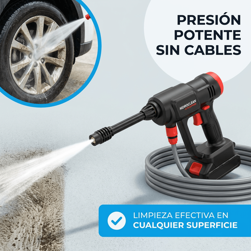 Hidrolavadora Inalámbrica Profesional - Sin cables, sin lavaderos y sin excusas