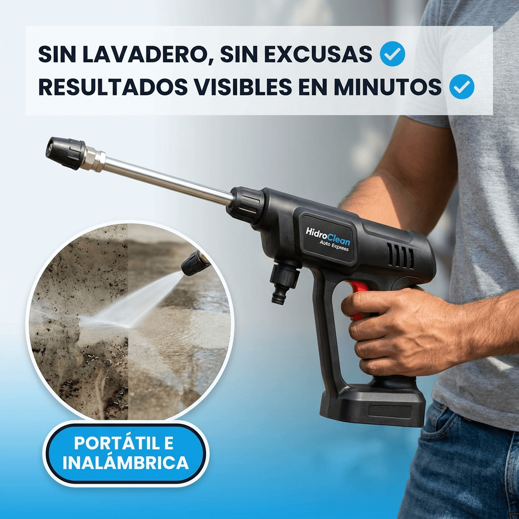 Hidrolavadora Inalámbrica Profesional - Sin cables, sin lavaderos y sin excusas